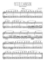 Téléchargez l'arrangement pour piano 4 mains de la partition de Petite chanson en PDF